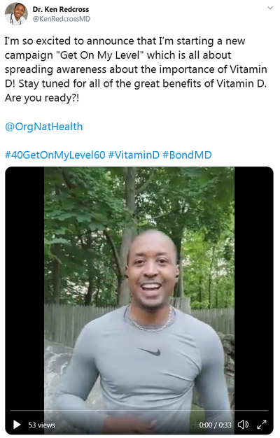 Dr Ken Redcross video introducing his new vitamin D website PowerOfD.org
